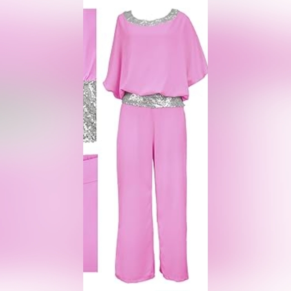 Two piece pants outfit with sequin. Never worn. - Picture 1 of 6